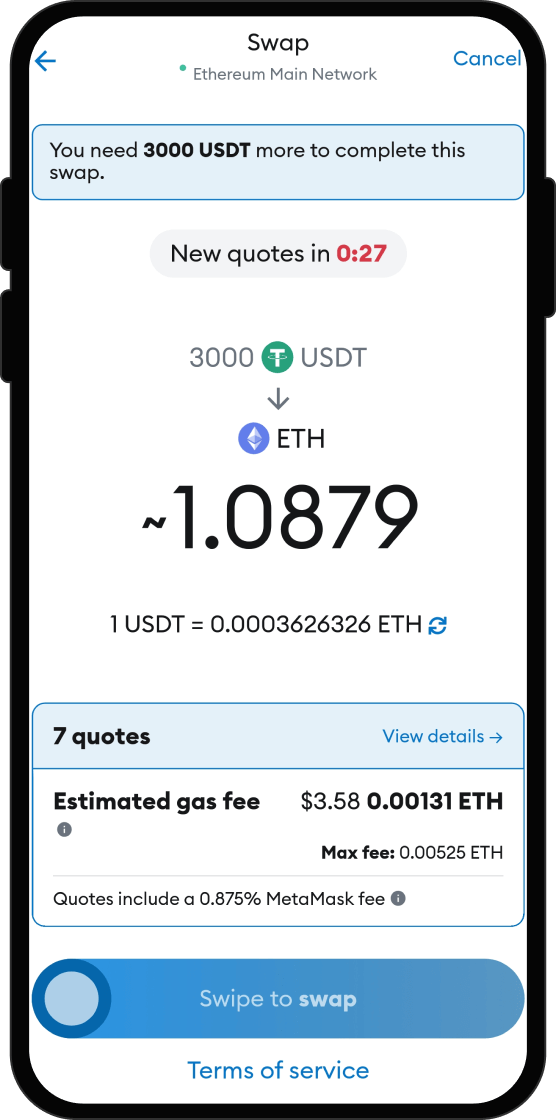 Swap Your USDT for Meta Crown